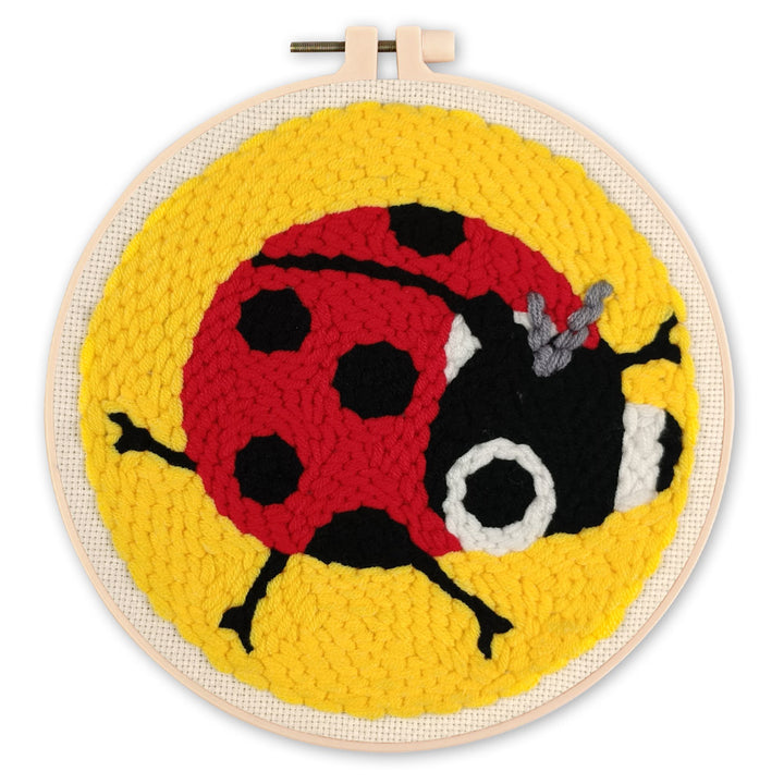 Punch Needle 20 x 20 cm Marienkäfer - Kidis Art