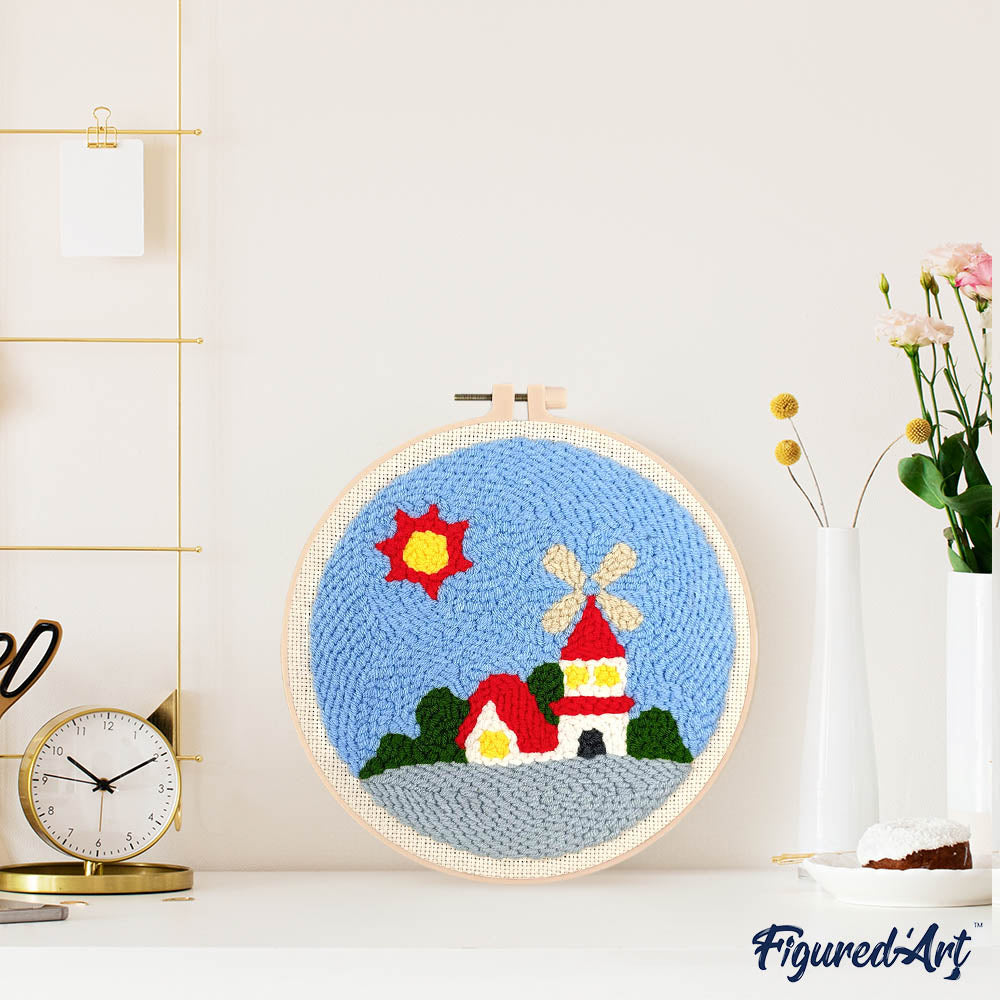 Punch Needle 20 x 20 cm Sonnenblume - Kidis Art