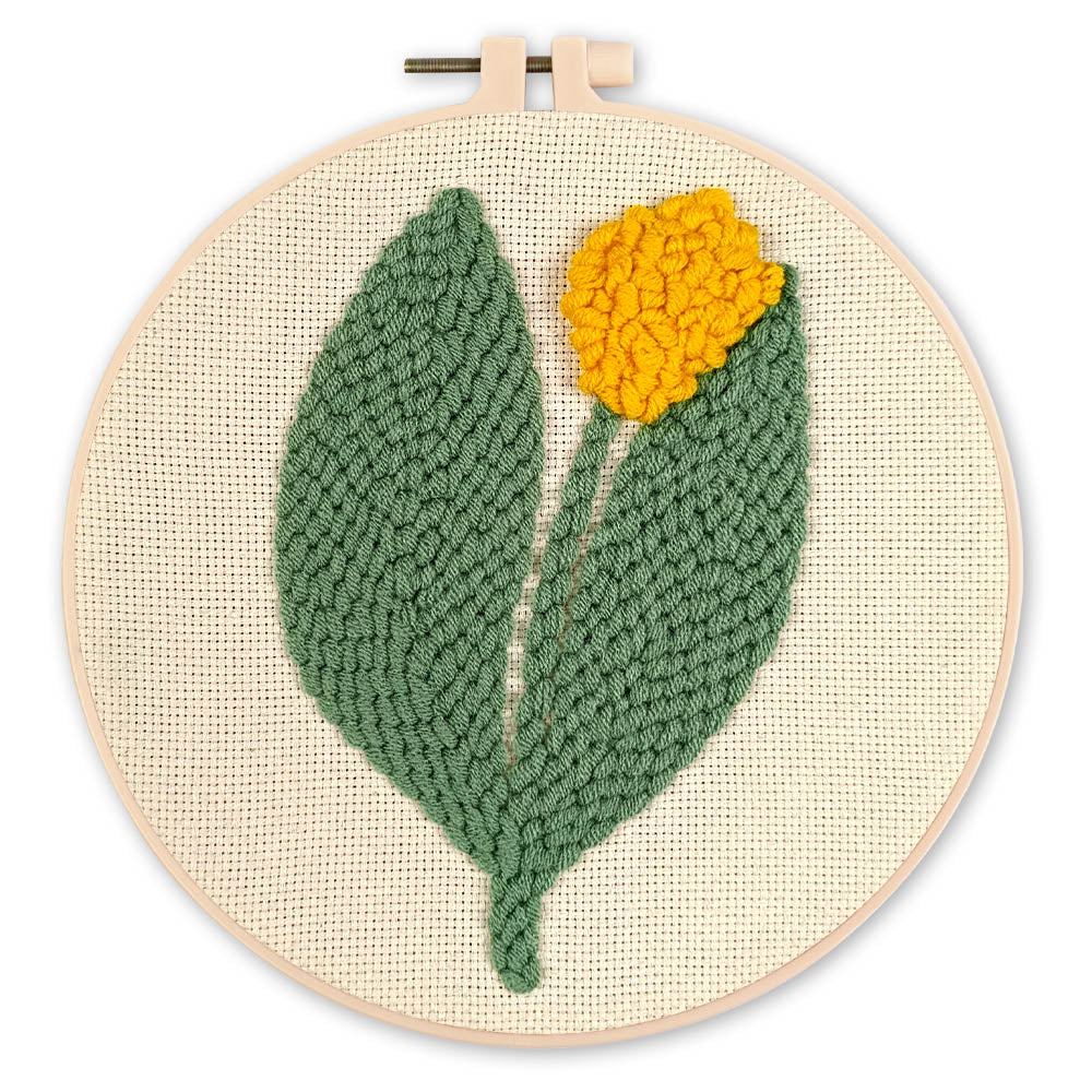 Punch Needle 20 x 20 cm Gelbe Tulpe - Kidis Art
