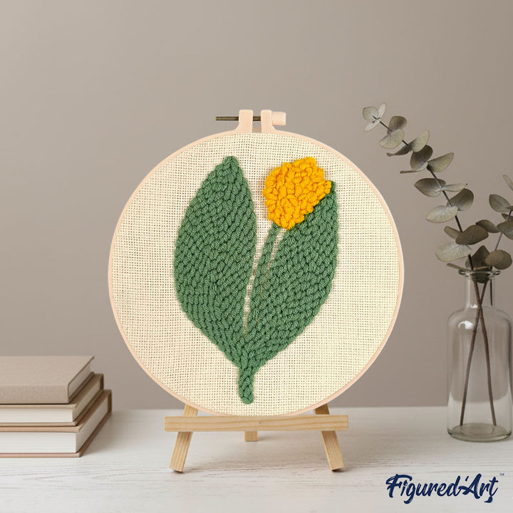 Punch Needle 20 x 20 cm Gelbe Tulpe - Kidis Art