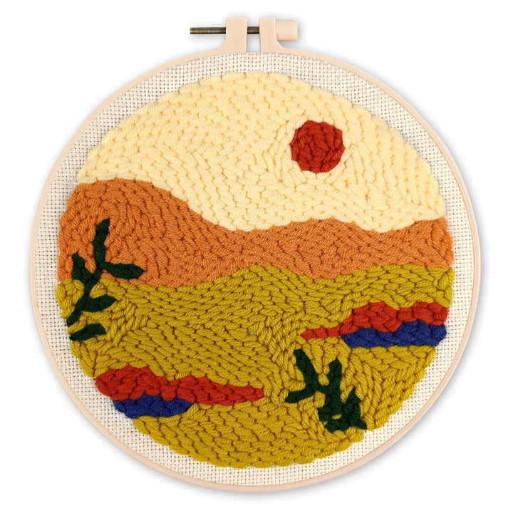 Punch Needle 20 x 20 cm Goldene Wüste - Kidis Art