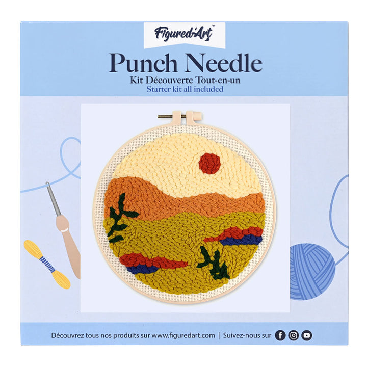 Punch Needle 20 x 20 cm Goldene Wüste - Kidis Art