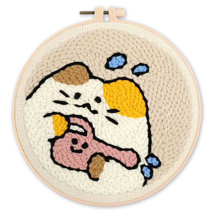 Punch Needle 20 x 20 cm Gärtnerkatze - Kidis Art