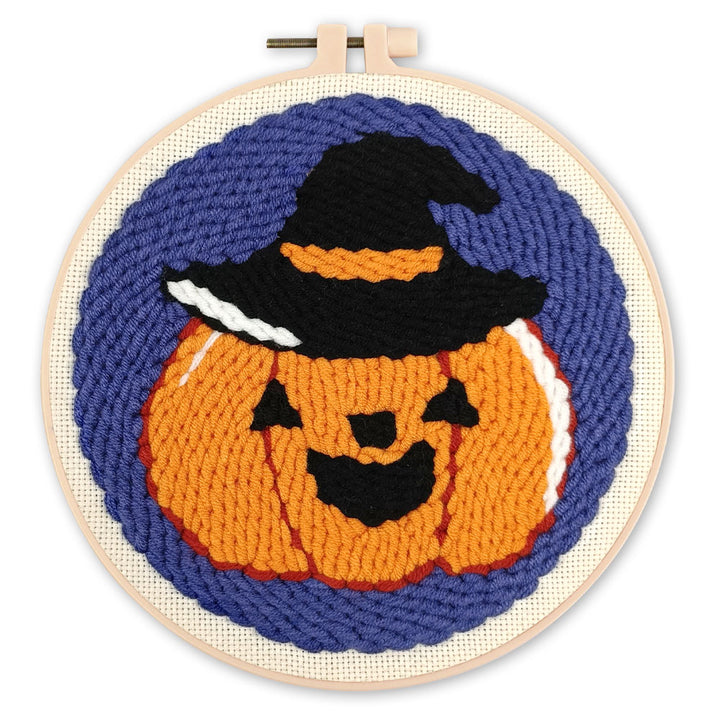 Punch Needle 20 x 20 cm Halloween-Kürbis - Kidis Art
