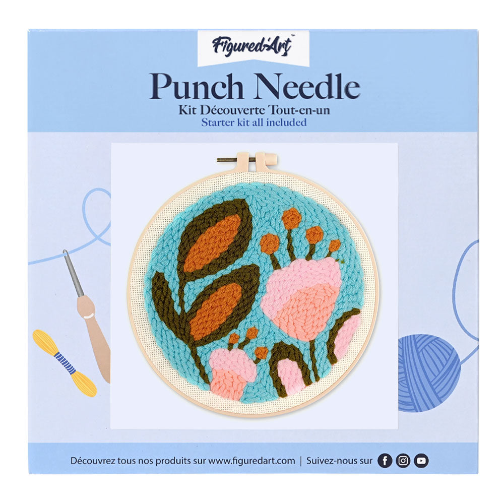 Punch Needle 20 x 20 cm Wildblumen Größe - Kidis Art