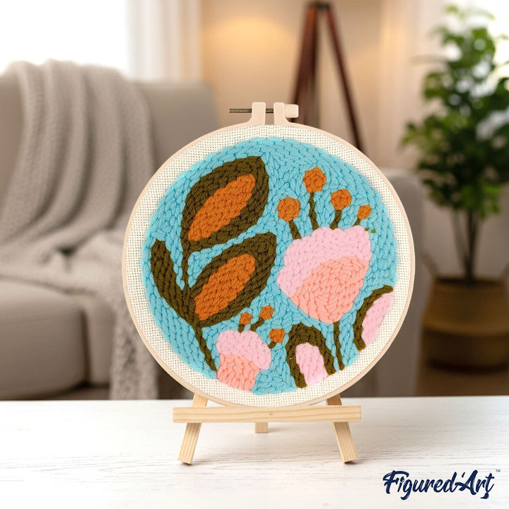 Punch Needle 20 x 20 cm Wildblumen Größe - Kidis Art