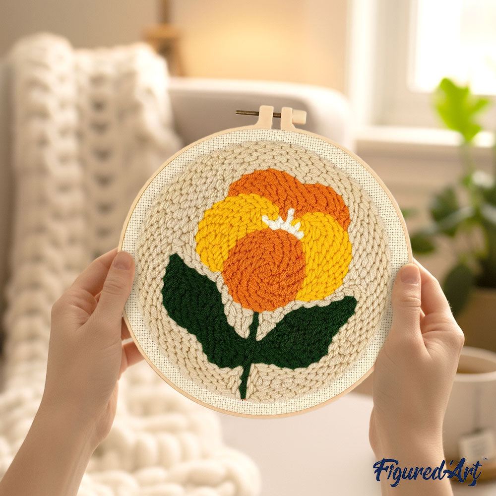 Punch Needle 20 x 20 cm Indische Nelke - Kidis Art