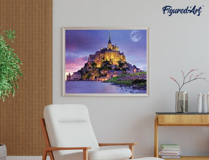 Diamond Painting 40x50 gerollte Leinwand Figured’Art Mont-Saint-Michel - Kidis Art