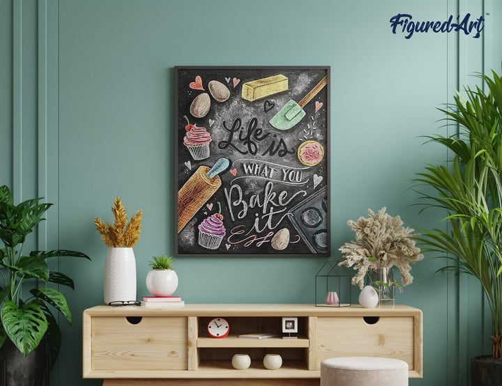 Diamond Painting 40x50 auf Keilrahmen gespannt Figured’Art Bake it - Kidis Art