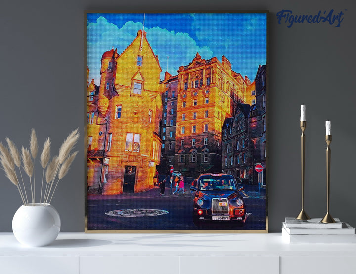 Diamond Painting 40x50 gerollte Leinwand Figured’Art Edinburgh Strasse - Kidis Art