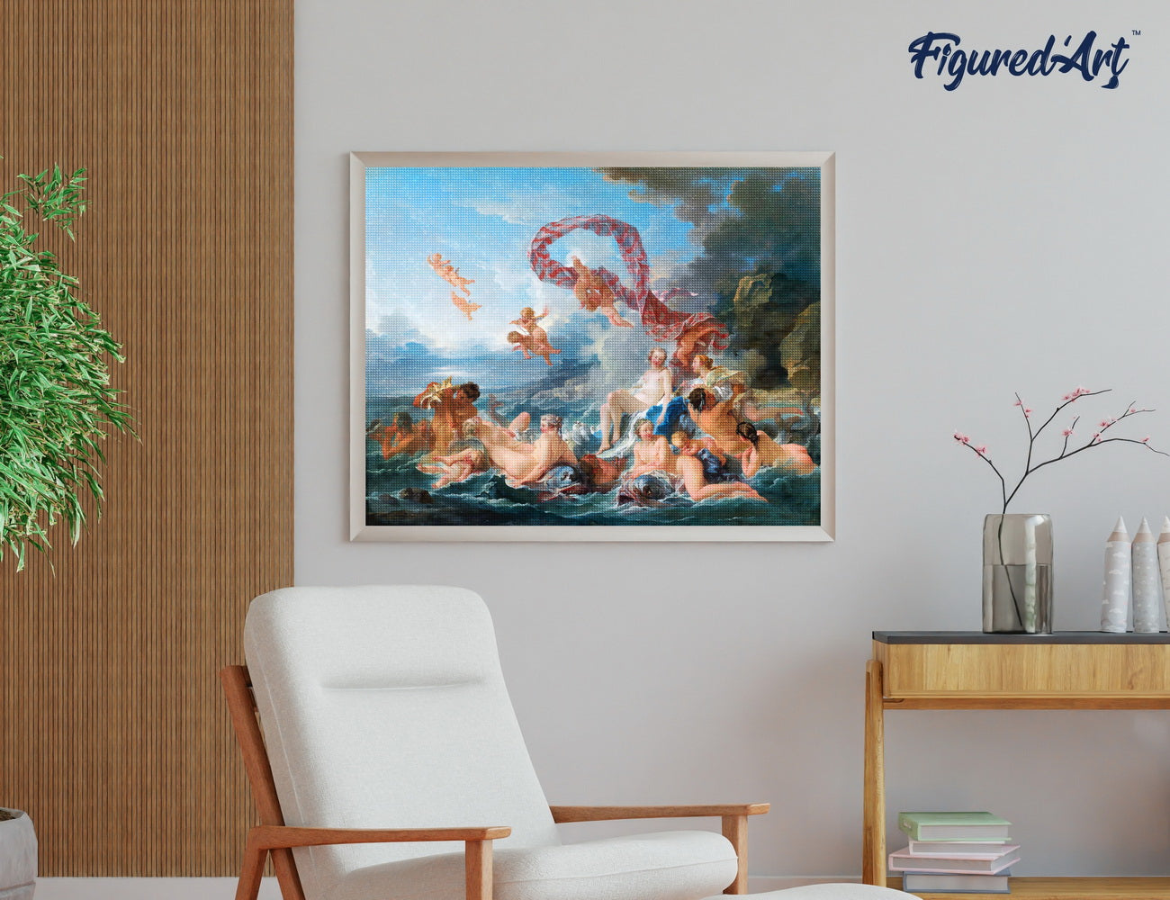 Diamond Painting 40x50 auf Keilrahmen gespannt Figured’Art Der Triumph der Venus – François Boucher – 40 x 50 cm auf Keilrahmen gespannt - Kidis Art