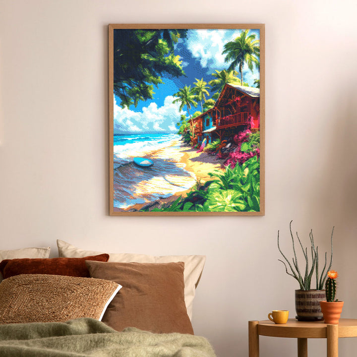 Diamond Painting 40x50 gerollte Leinwand Figured’Art Surf-Dorf - Kidis Art
