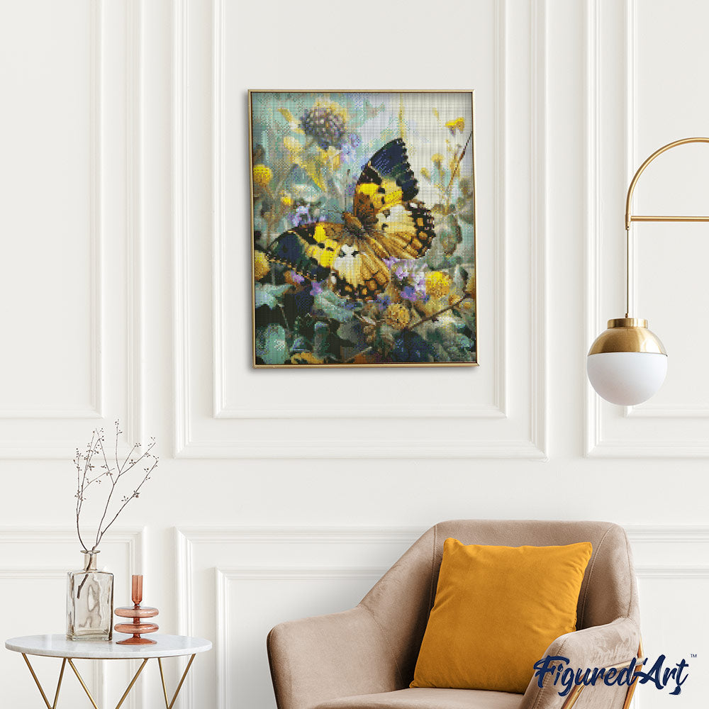 Diamond Painting 40x50 auf Keilrahmen gespannt Figured’Art Schmetterling Janetta Forester - Kidis Art