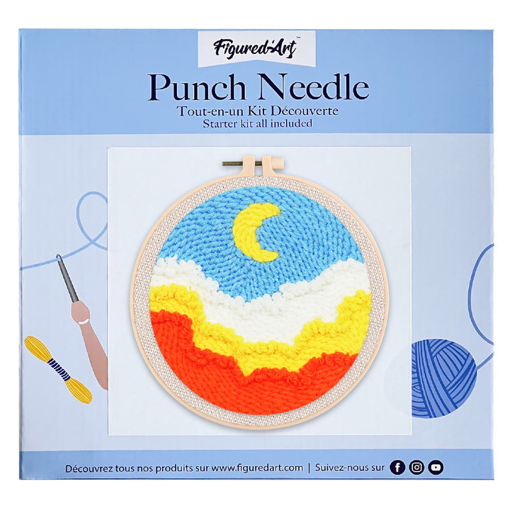 Punch Needle 20x20 Himmel und Wolke - Kidis Art