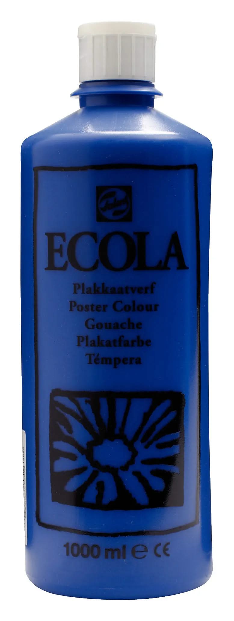 Ecola Plakatfarbe Flasche 1000 ml Dunkelblau 502 - Kidis Art