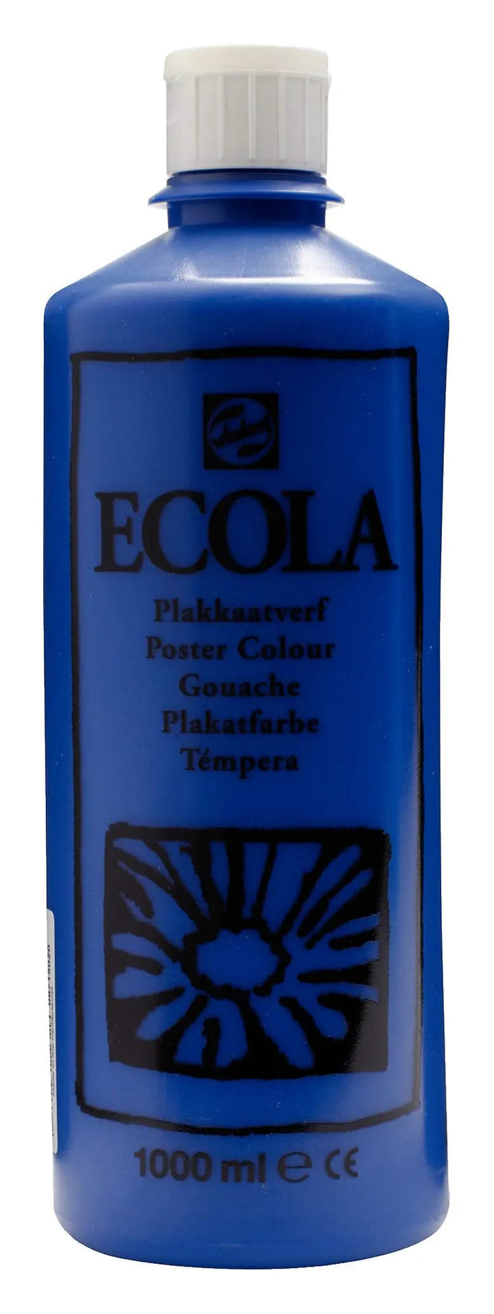 Ecola Plakatfarbe Flasche 1000 ml Dunkelblau 502 - Kidis Art