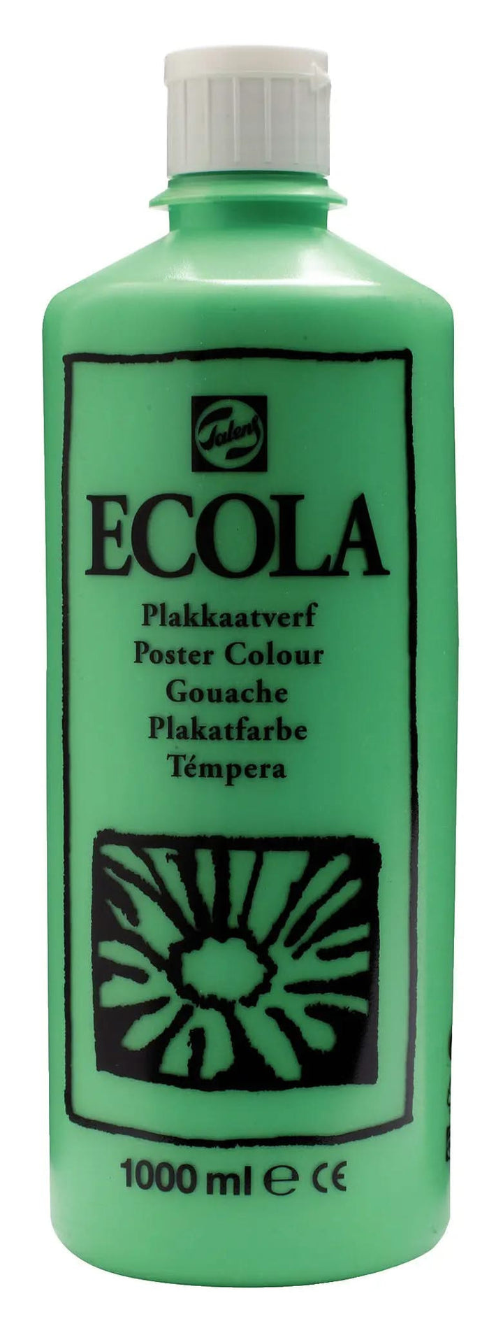 Ecola Plakatfarbe Flasche 1000 ml Hellgrün 601 - Kidis Art
