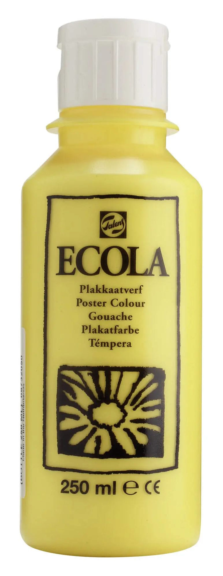 Ecola Plakatfarbe Flasche 250 ml Zitronengelb (Primär) 205 - Kidis Art
