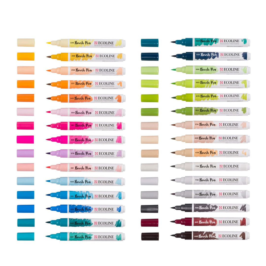 Ecoline Brush Pen Additional-Set | 30 Farben - Kidis Art