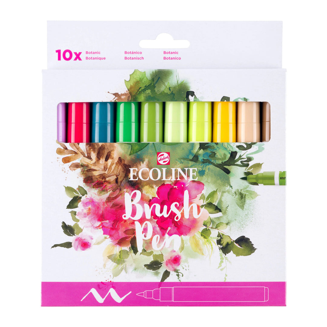 Ecoline Brush Pen Botanik-Set | 10 Farben - Kidis Art