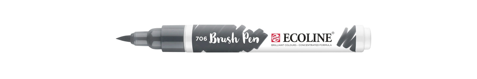 Ecoline Brush Pen Dunkelgrau 706 - Kidis Art