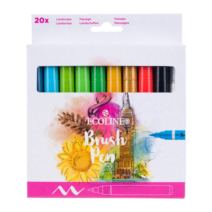 Ecoline Brush Pen Landschaften-Set | 20 Farben - Kidis Art