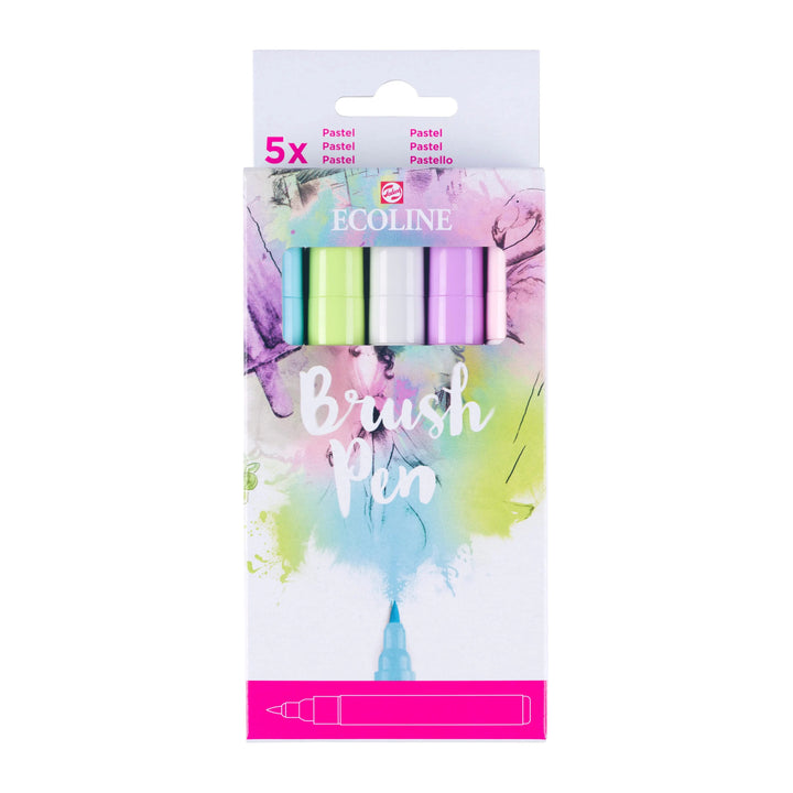 Ecoline Brush Pen Pastellfarben-Set | 5 Farben - Kidis Art