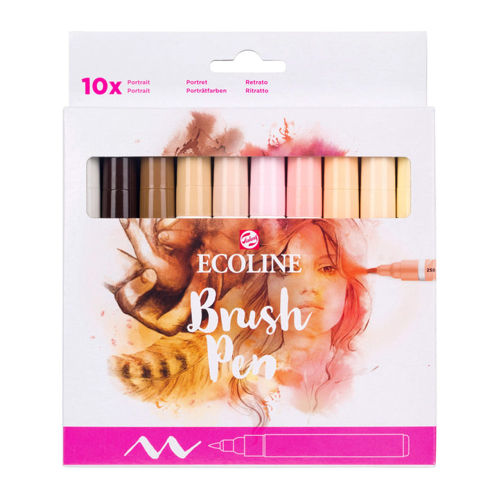 Ecoline Brush Pen Portraitfarben-Set | 10 Farben - Kidis Art