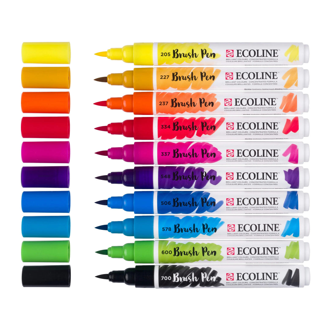 Ecoline Brush Pen Primärfarben-Set | 10 Farben - Kidis Art