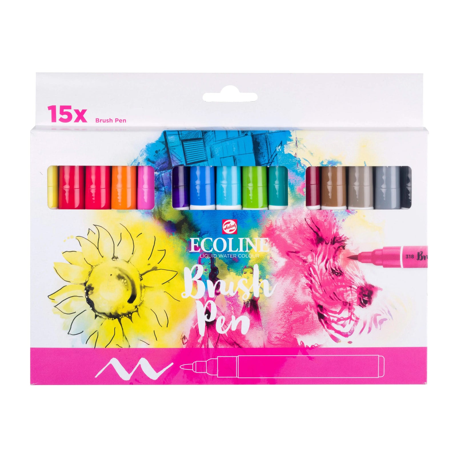 Ecoline Brush Pen Set | 15 Farben - Kidis Art