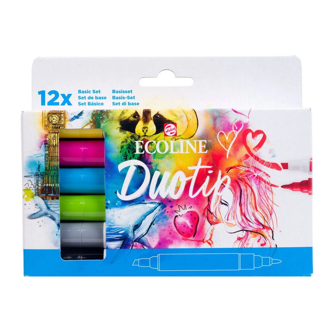 Ecoline Duotip Basis-Set | 12 Farben - Kidis Art