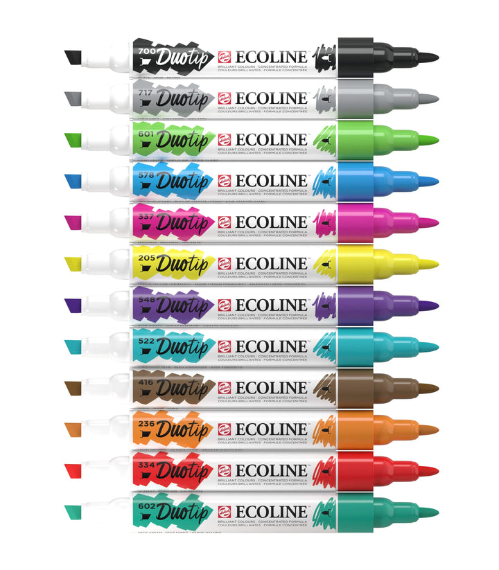 Ecoline Duotip Basis-Set | 12 Farben - Kidis Art