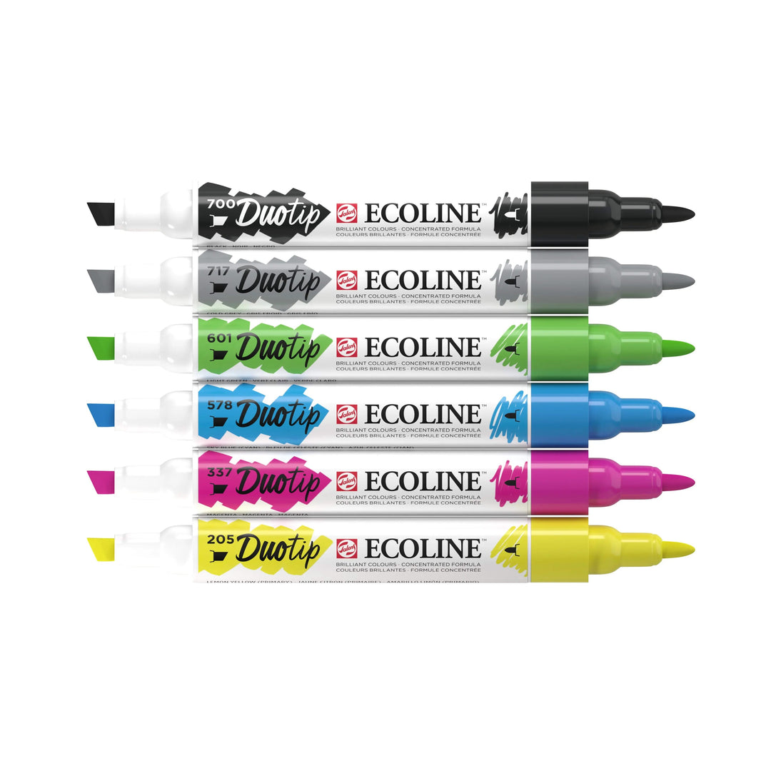 Ecoline Duotip Basis-Set | 6 Farben - Kidis Art