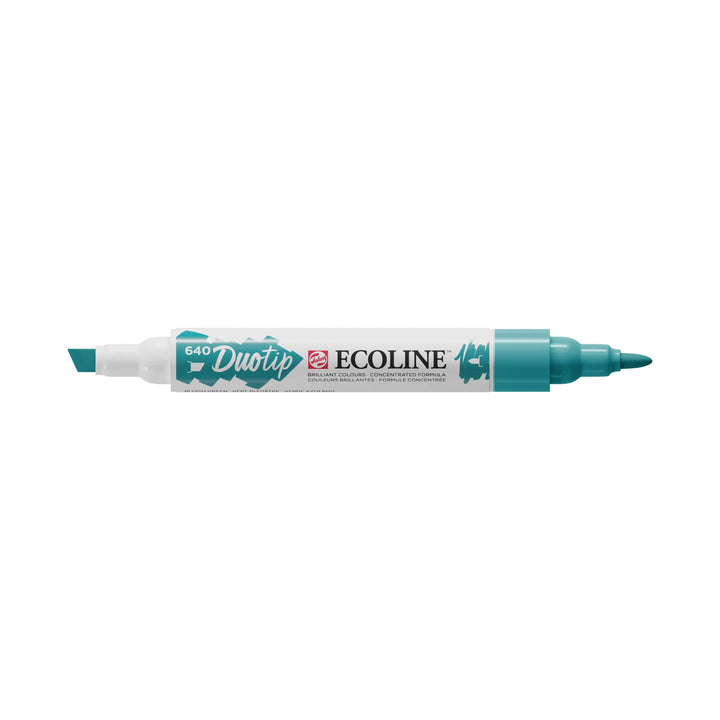 Ecoline Duotip Marker Blaugrün 640 - Kidis Art