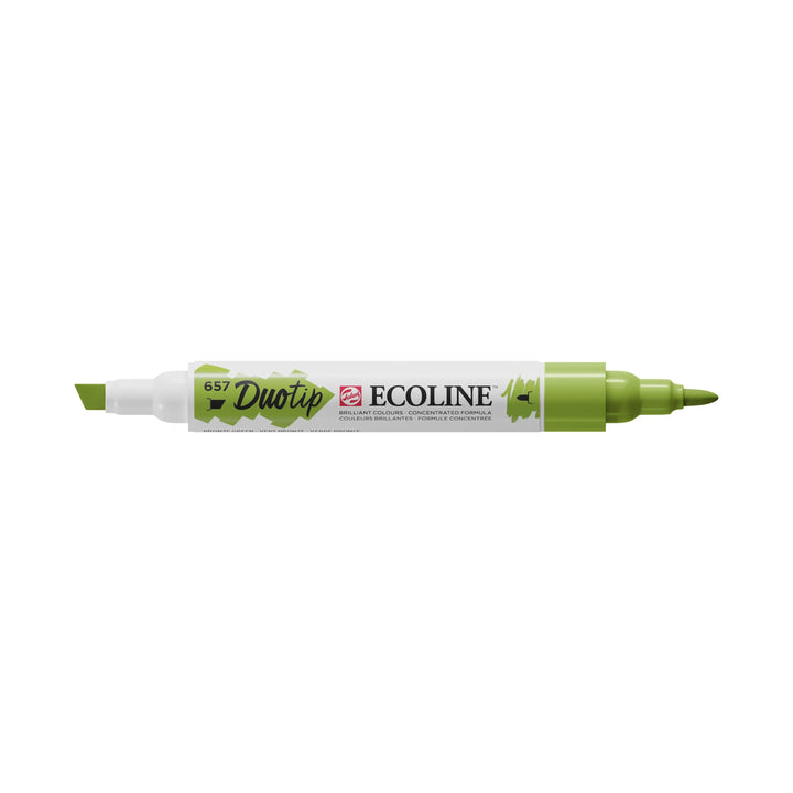 Ecoline Duotip Marker Bronzegrün 657 - Kidis Art