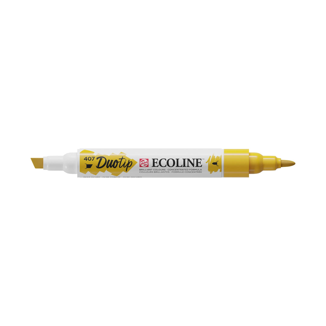 Ecoline Duotip Marker Dunkler Ocker 407 - Kidis Art