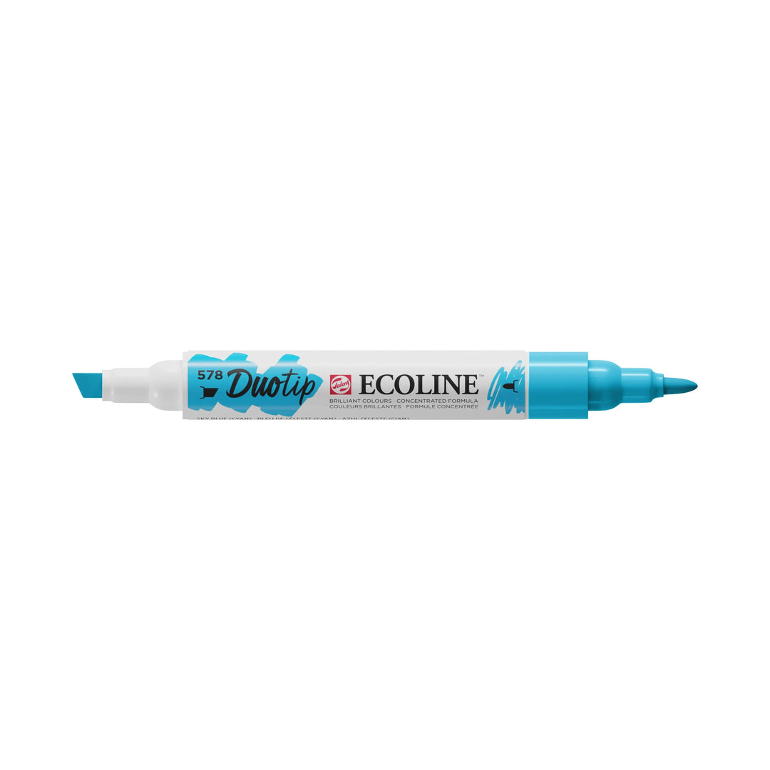 Ecoline Duotip Marker Himmelblau (Zyan) 578 - Kidis Art