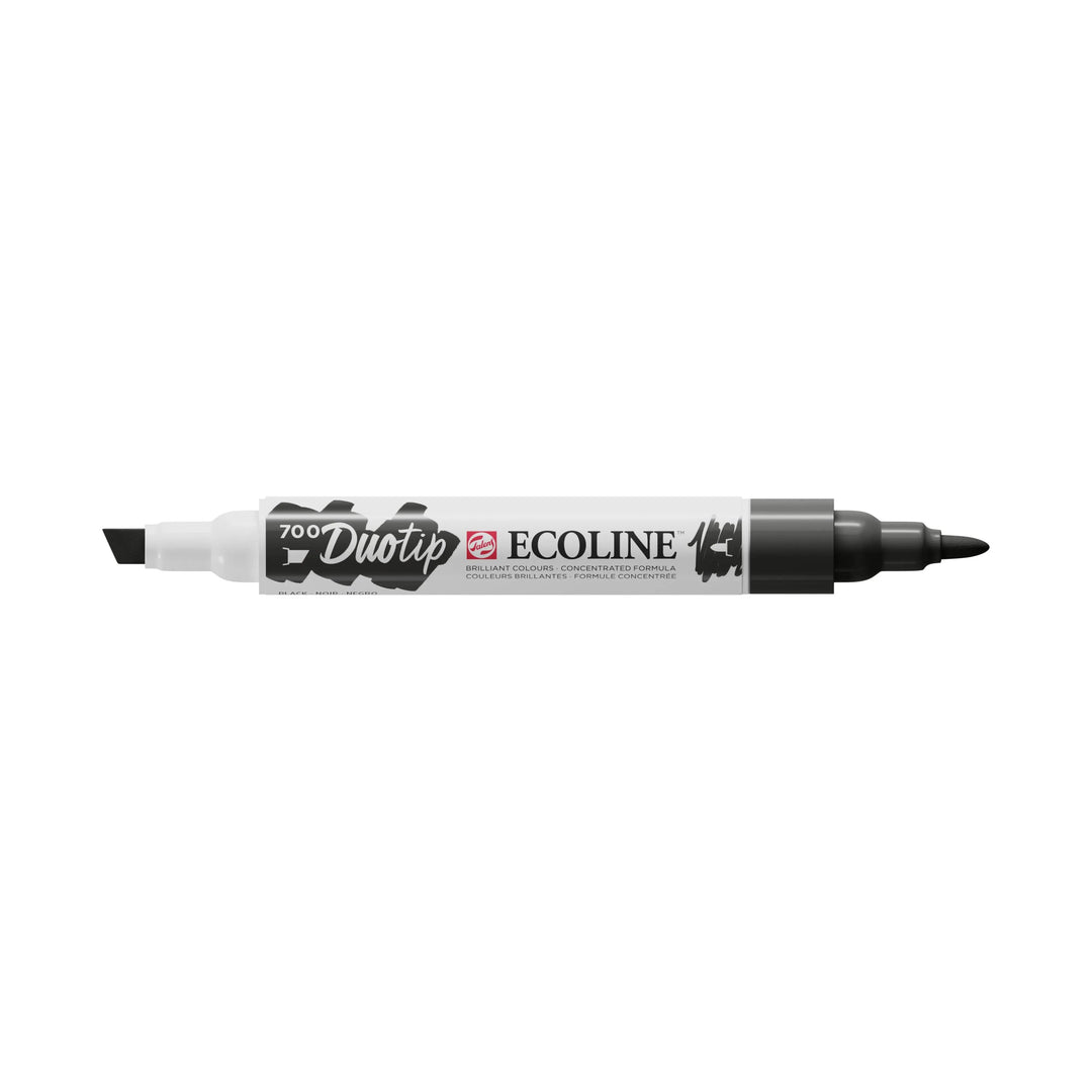 Ecoline Duotip Marker Schwarz 700 - Kidis Art