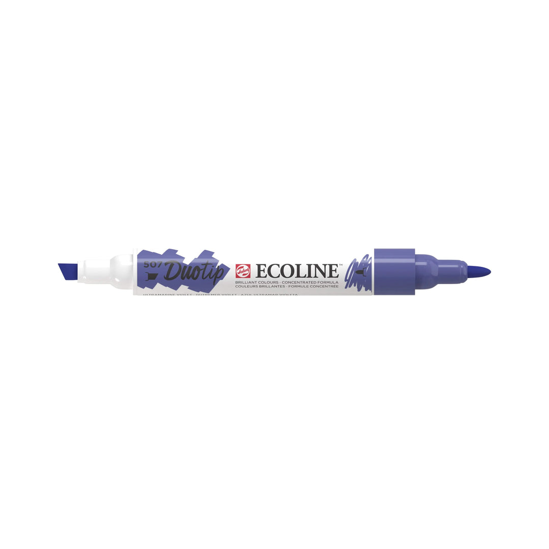 Ecoline Duotip Marker Ultramarinviolett 507 - Kidis Art