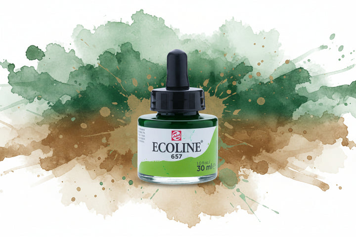 Ecoline Liquid Watercolor Flacone 30 ml Bronzo Verde 657sale