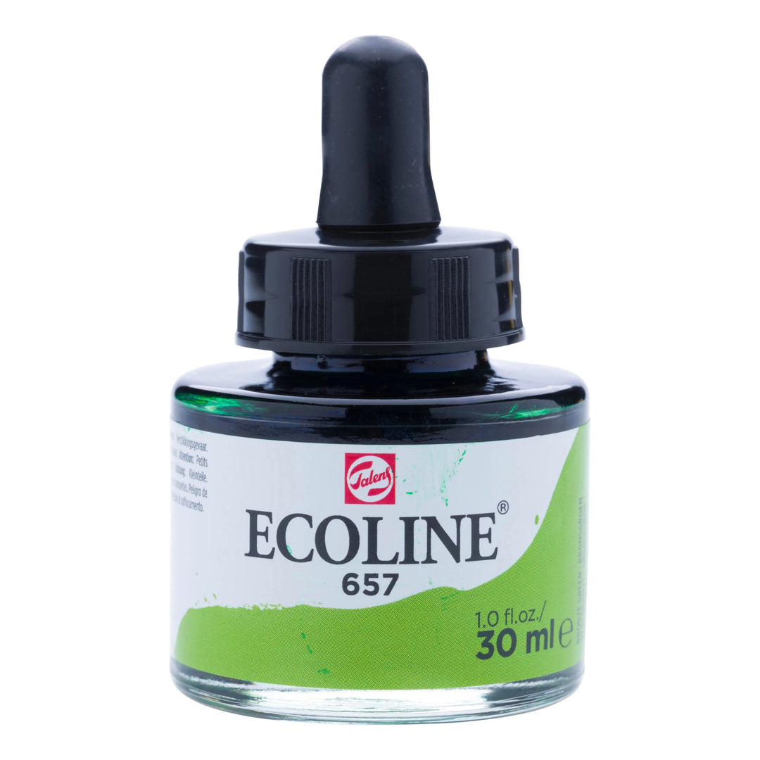 Ecoline Flüssige Wasserfarbe Flasche 30 ml Bronzegrün 657 - Kidis Art