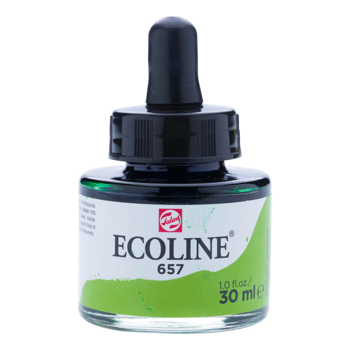 Ecoline Flüssige Wasserfarbe Flasche 30 ml Bronzegrün 657 - Kidis Art
