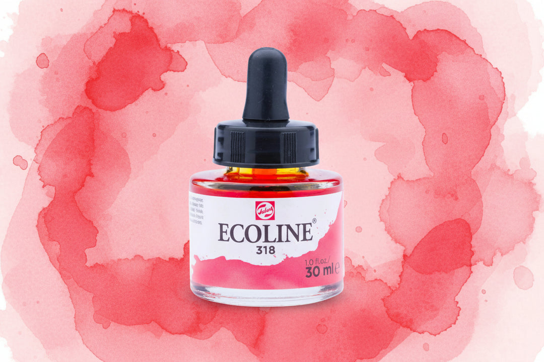 Ecoline Flüssige Wasserfarbe Flasche 30 ml Karmin 318 - Kidis Art