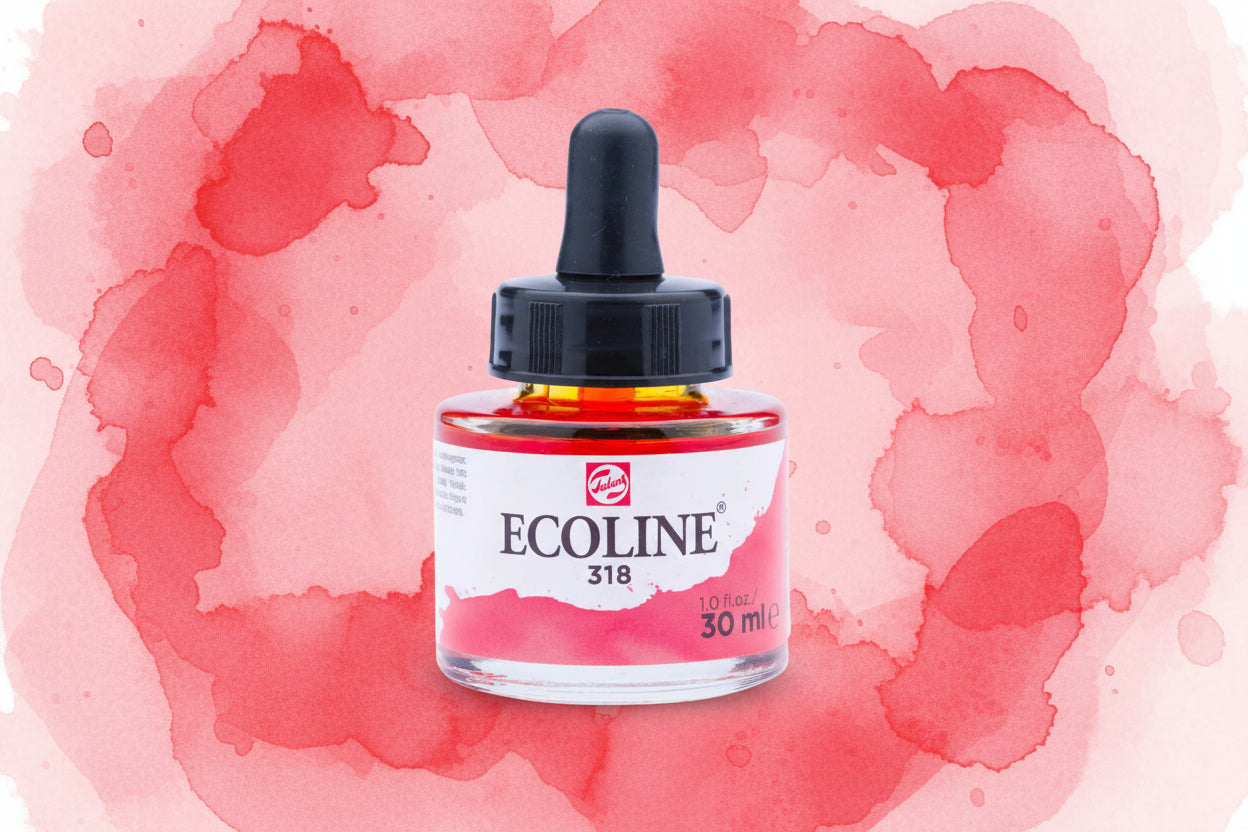 Ecoline Flüssige Wasserfarbe Flasche 30 ml Karmin 318 - Kidis Art