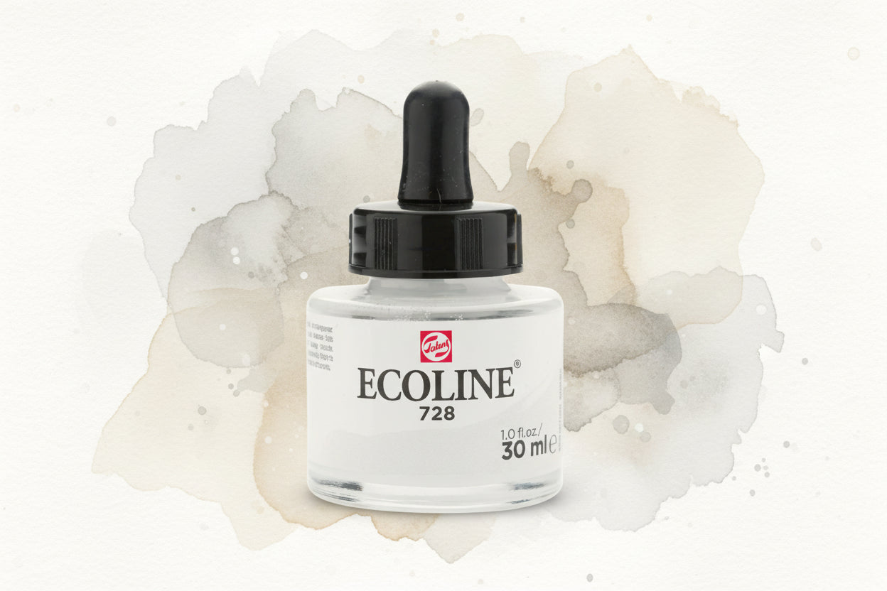 Ecoline Flüssige Wasserfarbe Flasche 30 ml Warmgrau Hell 728 - Kidis Art