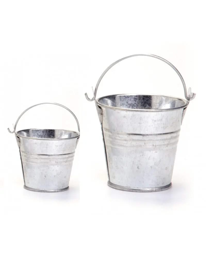 Eimer aus Metall 6x6cm verzink - Kidis Art