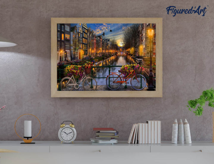 Malen nach Zahlen 40x50cm ohne Keilrahmen Figured’Art Kanal Amsterdam - Kidis Art