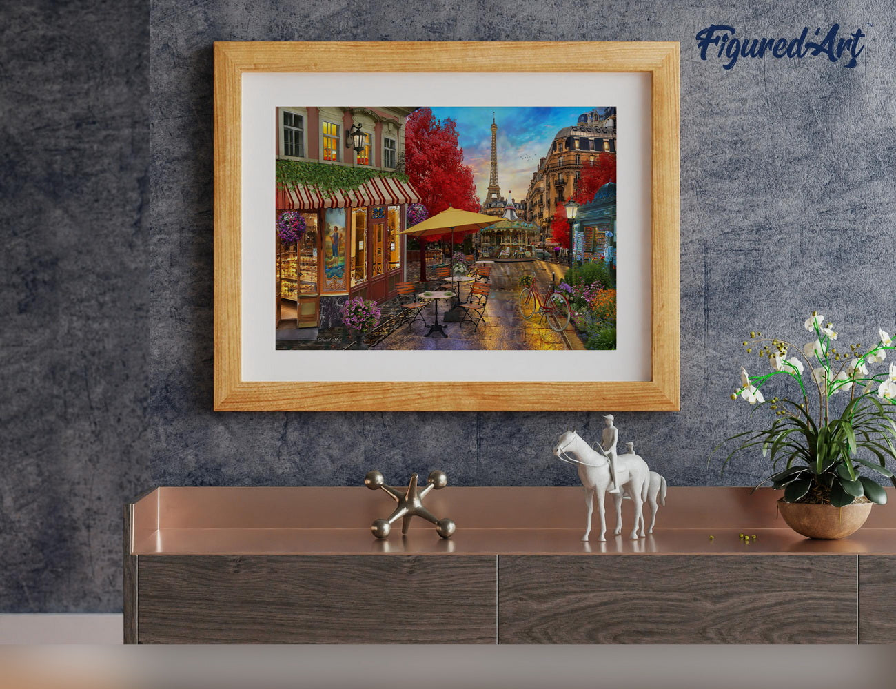 Malen nach Zahlen 40x50cm ohne Keilrahmen Figured’Art Veranda in Paris - Kidis Art