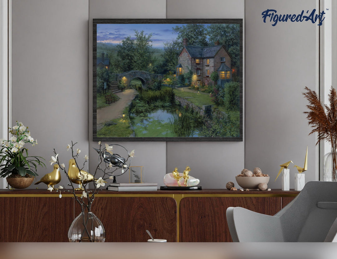 Malen nach Zahlen 40x50cm ohne Keilrahmen Figured’Art Altes Landhaus - Kidis Art