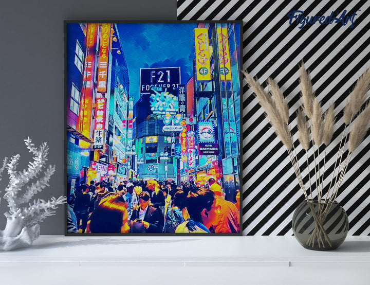 Malen nach Zahlen 40x50cm ohne Keilrahmen Figured’Art Tokyo Shibuya - Kidis Art